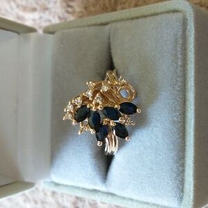 14k gold cocktail ring